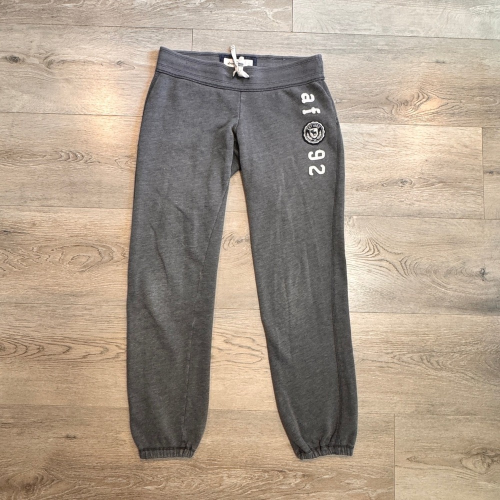Abercrombie Kids Y2K Gray Sweatpants Joggers AF 92 Logo Girls Large L